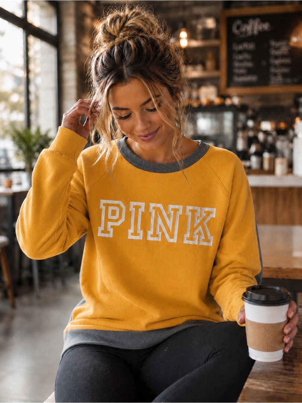 💛PINK Long Sleeve Sweatshirt💛